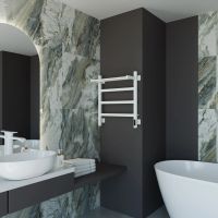 Товар: Полотенцесушитель электрический Grota Lore 530х600 белый Lore 530х600 RAL9016 EL - фото 2 Полотенцесушитель электрический Grota Lore 530х600 белый Lore 530х600 RAL9016 EL — фото 2, Электрические полотенцесушители