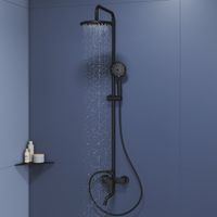 Душевая стойка черная со смесителем RGW SP-25B, (Ручной душ.Шланг 1,5 м.), арт-59140125-04 — фото 3, Душевые стойки