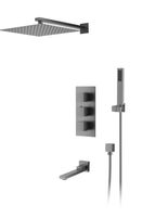 Душевая система встраиваемая с термостатом D&K Bayern.Liszt , серый графит арт-DA2515606A04 — фото 1, Встраиваемые душевые комплекты