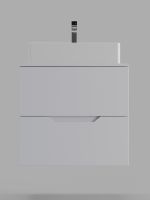 Orange Line Li-60TuwMDF+B04-500W тумба с раковиной подвесная 60 см, белый Li-60TuwMDF+B04-500W — фото 2, Тумбы с раковиной