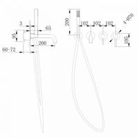 Смеситель ABBER Wasser Kreis AF8130NG для ванны скрытого монтажа, никель — фото 4, Смеситель для ванны