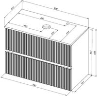 Тумба под раковину Aquanet Джейн 90 маренго 00313303 — фото 2, Тумбы под раковину