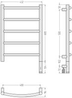 Полотенцесушитель электрический Сунержа Галант 3.1 600х400 МЭМ правый Матовый белый 30-6001-6040 — фото 3, Электрические полотенцесушители