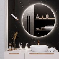 Зеркало с LED-подсветкой MILAN (90) круглое /AQUA DE MARCO MIL90 — фото 1, Зеркала в ванную комнату