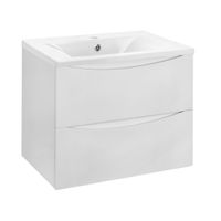 База под раковину Mia 600 подвесная, 2 выкатных ящика soft close, G.White арт-VMC-2MA600GW — фото 2, Тумбы под раковину