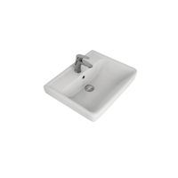 Q, 55 см, мебельный умывальник, керамический, Dreja арт-195476 — фото 3, Раковины подвесные