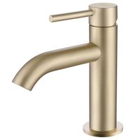 Смеситель ABBER Wasser Kreis AF8110G для раковины, золото матовое — фото 1, Смесители для раковины