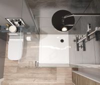 ПАЛЕРМО Поддон акриловый квадрат 90Х90 белый (сифон, регулируемые ножки) 1WH302476 — фото 2, Акриловые душевые поддоны