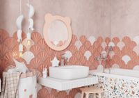 Зеркало КАСПЕР МИШКА , круглое, розовый матовый арт-1A283302CR1E0 — фото 4, Зеркала в ванную комнату