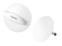 Крышка слива-перелива для ванн, Hansgrohe, Flexaplus наружная часть, для стандартных и нестандартных ванн, рукоятка и заглушка, регулировка перелива, цвет-белый матовый арт-58185700 — фото 1, Комплектующие для душевого оборудования
