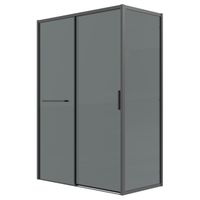 Душевое ограждение Grossman Style 100.K33.05.130.21.10-200.K33.05.100.21.10 (130х100х195) раздвижная,черный матовый,стекло тонированное,2 места арт-120.K33.05.1310.21.10 — фото 1, Прямоугольные душевые уголки