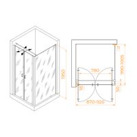 Душевой уголок RGW PA-144 (PA-104+Z-050-2+O-104) 900x1000 060814490-011 — фото 1, Душевые уголки