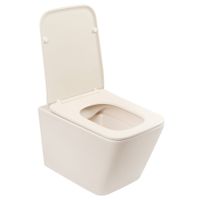 Унитаз ABBER Rechteck подвесной светло-бежевый матовый, безободковый арт-AC1201MBE — фото 7, Подвесные унитазы