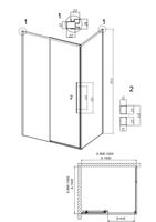 Товар: Душевое ограждение Grossman Galaxy 100.K33.01.100.10.02-200.K33.01.100.10.02 (100х100х195) раздвижная(левая),хром,стекло шиншилла,2 места арт-120.K33.01.1010.10.02 - фото 9 Душевое ограждение Grossman Galaxy 100.K33.01.100.10.02-200.K33.01.100.10.02 (100х100х195) раздвижная(левая),хром,стекло шиншилла,2 места арт-120.K33.01.1010.10.02 — фото 9, Квадратные душевые уголки