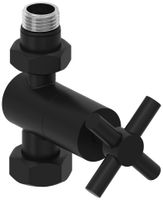 Вентиль Вентиль Сунержа прямой крест (G 1/2" НР х G 3/4" НГ) Матовый чёрный арт-31-1409-1234 — фото 3, Комплектующие для полотенцесушителей