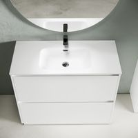 Тумба под раковину SANCOS Libra Floor напольная, 990х450х840, c двумя ящиками оснащенными доводчиками, белый глянец , арт. арт-LB100FW — фото 6, Тумбы под раковину