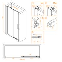 Душевая дверь RGW SV-12B 140x195, профиль черный, стекло прозрачное/6 мм, арт-32321214-14 — фото 9, Раздвижные душевые двери