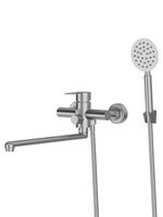 Товар: Agger Zest смеситель для ванны однорычажный универсальный с душевым набором, никель матовый арт-A0721133 - фото 8 Agger Zest смеситель для ванны однорычажный универсальный с душевым набором, никель матовый арт-A0721133 — фото 8, Смеситель для ванны