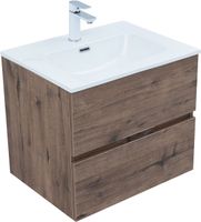 Тумба с раковиной Aquanet Алвита new 60 2 ящ. цв.дуб веллингтон табак арт-00335685 — фото 10, Тумбы с раковиной