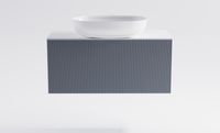 Товар: Тумба М-40 Slim 90см 1ящ NCS S 3005-R80B мат./волна, раковина Атрия бел гл., столешница Solid бел гл. 4631177714597 - фото 1 Тумба М-40 Slim 90см 1ящ NCS S 3005-R80B мат./волна, раковина Атрия бел гл., столешница Solid бел гл. 4631177714597 — фото 1, Тумбы с раковиной