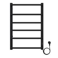 Полотенцесушитель электрический AZARIO MILAN 400/600 6 секций, диммер справа, черный арт-AZ90846B — фото 1, Электрические полотенцесушители