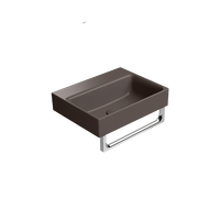 раковина подвесная/встраиваемая NUBES 40x32 без перелива коричневый матовый арт-9684116 — фото 3, Раковины подвесные