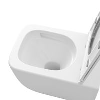 Унитаз подвесной Grossman (530х365х373) безободковый,белый с тонкой крышкой,микролифт,смыв торнадо,1 место арт-GR-4409SQ — фото 3, Подвесные унитазы