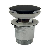 Донный клапан с переливом для раковины Raiber , черный арт-RPB-50 — фото 1, Донные клапаны