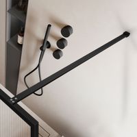 Душевая перегородка Walk-In , 1100*2000, черный, стекло рифленое арт-VSW-1HP110FLB — фото 3, Душевые перегородки