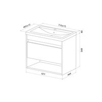 Тумба с умывальником IDDIS Zodiac X подвесная, с нишей, 70 см, белый, подходит умыв. 4077000i28 арт-ZDX70WNi95K — фото 1, Тумбы с раковиной