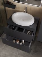 Товар: Orange Line Li-80TugMDF+B08-640W тумба с раковиной подвесная 80 см, графит/белый Li-80TugMDF+B08-640W - фото 4 Orange Line Li-80TugMDF+B08-640W тумба с раковиной подвесная 80 см, графит/белый Li-80TugMDF+B08-640W — фото 4, Тумбы с раковиной