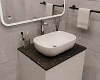 Столешница VIANT Neo черный мрамор 800х460 мм (VNEO80MRCH-STMDF) — фото 1, Столешницы под раковину