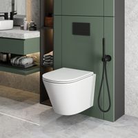 Унитаз подвесной Grossman (540х368х350) безободковый,белый с тонкой крышкой,микролифт,смыв торнадо,1 место арт-GR-4403SQ — фото 7, Подвесные унитазы