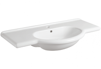 Раковина SIMAS LAVABI подвесная с одним отверстием и двумя намеченными консоль цвет белый TOP60 — фото 1, Раковины подвесные