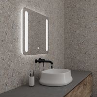 Зеркало LARA (1000*800*45) LED с сенсорным выключателем и гравировкой 1310080 — фото 2, Зеркала в ванную комнату