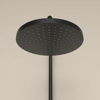 Душевая стойка Sancos Teo c термостатом, встроенным изливом, полкой и с регулировкой по высоте штанги, цвет черный матовый, арт. SC11002MB — фото 8, Душевые стойки