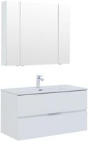 Товар: Мебель для ванной Aquanet Алвита New 100 2 ящика, белый матовый 00274205 - фото 1 Мебель для ванной Aquanet Алвита New 100 2 ящика, белый матовый 00274205 — фото 1, Комплекты мебели для ванной