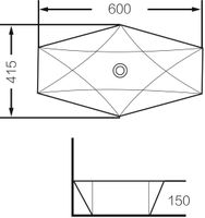 Раковина Grossman (600х415х130) белая,1 место арт-GR-3030 — фото 3, Раковины накладные