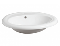 Раковина SIMAS LAVABI встраиваемая сверху с одним отверстием и двумя намеченными MONIA цвет белый S51 — фото 1, Раковины встраиваемые сверху