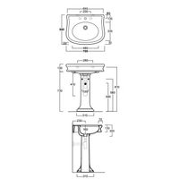Пьедестал SIMAS LANTE напольный цвет белый LA03 — фото 2, Консоли для раковины