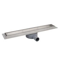 Душевой лоток AZARIO 800 мм, D40(50), решетка из нержавеющей стали "под плитку", металлический желоб, поворот 360°, комбинированный затвор арт-AZT3TILE800 — фото 6, Трапы для душа