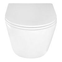 Унитаз подвесной Azario UNO 365х485х365 безободковый, в комплекте с быстросъемным сиденьем микролифт арт-AZ-2380 — фото 11, Подвесные унитазы