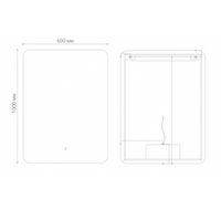 Зеркало ELEGANS-промо (600*1000*45) LED с сенсорным выключателем арт-17601001 — фото 2, Зеркала в ванную комнату