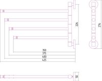 Полотенцедержатель Держатель полотенец Сунержа ВЕЕР-4 поворотный / L 425 (Золото) Золото арт-03-3010-4425 — фото 1, Полотенцедержатели