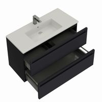 Тумба под раковину Allen Brau Eclipse 100 1.E1003.AM 2.0 антрацит матовый — фото 1, Тумбы под раковину