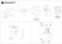 Смеситель для душа Aquanet Static Black (с внутренней частью) арт-AF330-50B — фото 2, Смесители для душа без лейки