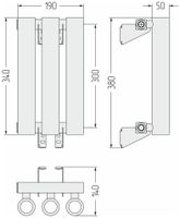 Отопительный радиатор Сунержа Кумир-0 300х190 3 секции Сатин арт-071-0340-3003 — фото 4, Радиаторы отопления