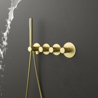 Душевая система встроенная с термостатом Timo Saona SX-2350/17SM золото матовое — фото 4, Встраиваемые душевые комплекты