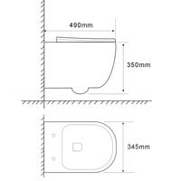 Товар: Унитаз подвесной Azario BONELLE 345х490х350 безободковый, смыв "Торнадо", с быстросъемным сиденьем микролифт арт-AZ-2801E - фото 15 Унитаз подвесной Azario BONELLE 345х490х350 безободковый, смыв "Торнадо", с быстросъемным сиденьем микролифт арт-AZ-2801E — фото 15, Подвесные унитазы