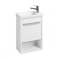 Тумба-умывальник ХОУП 40, 1 дв., подвесная, белый матовый (под раковину МИРАНДА 40) 1A287101HP2B0 — фото 1, Тумбы под раковину